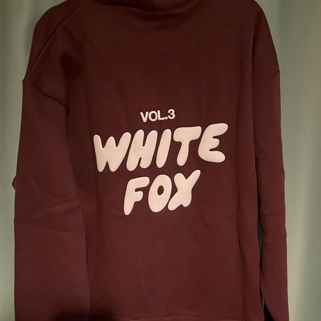 S/M White Fox Offstage Zip Front Sweater Red Velvet Brand New with tags