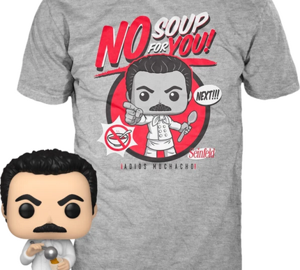 Seinfeld - Yev Kassem (Soup Nazi) Pop! Vinyl Figure & T-Shirt Box Set - SMALL