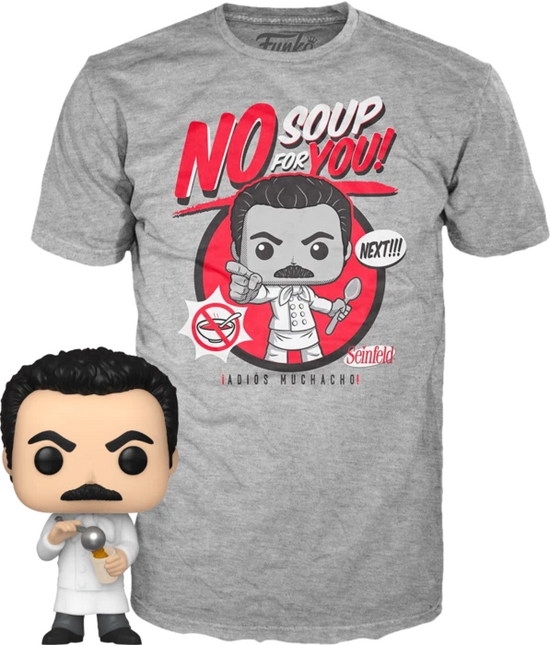 Seinfeld - Yev Kassem (Soup Nazi) Pop! Vinyl Figure & T-Shirt Box Set - SMALL