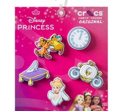 Crocs Jibbitz Disney Princess 5-Pack Shoe Charms – Cinderella Theme Set