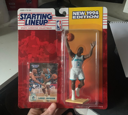 Starting Lineup 1994 Larry Johnson Charlotte Hornets Action Figure