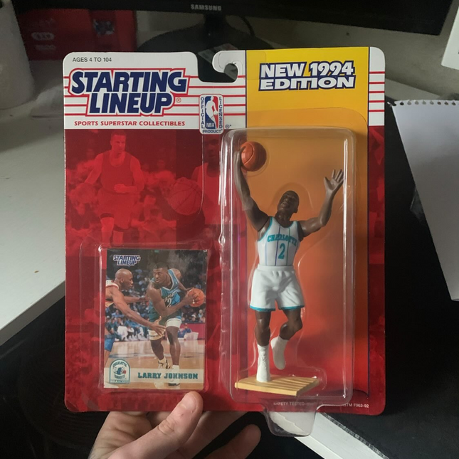 Starting Lineup 1994 Larry Johnson Charlotte Hornets Action Figure
