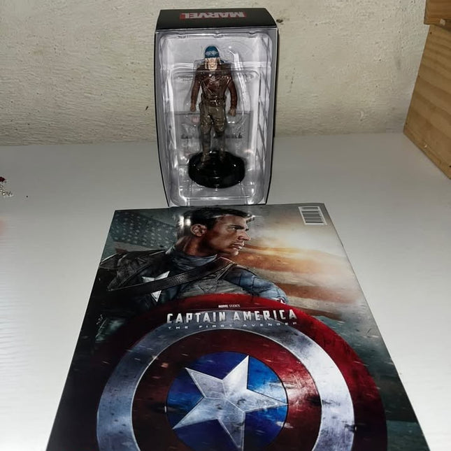 Captain america #45  Marvel Movie Hand painted Eaglemoss figurine with magazine 