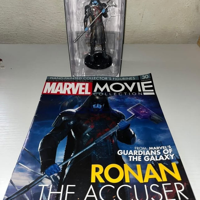 Ronan the accuser #30 MARVEL MOVIE Hand painted Eaglemoss figurine w/ magazine 