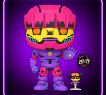 Sentinel #1054 SUPER SIZED 10"IN BLACK LIGHT  CHASE Marvel Funko Pop! vinyl 