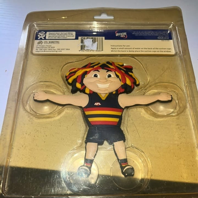 Vintage Adeliade Crows Suction Cup figureine OFFICAL AFL BRANDED 