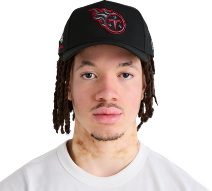 New Era 9FORTY A-FRAME NFL Tennessee Titans Black Crimson Collection Unisex Cap