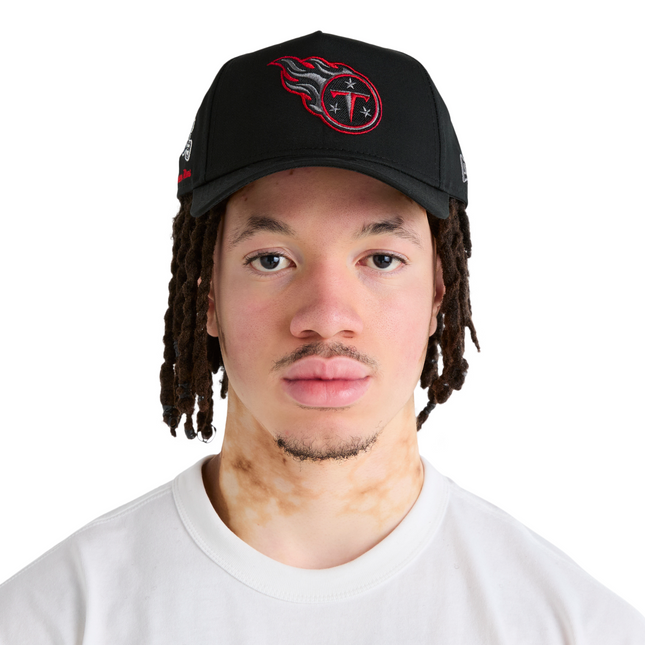 New Era 9FORTY A-FRAME NFL Tennessee Titans Black Crimson Collection Unisex Cap
