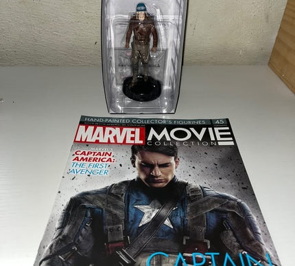 Captain america #45  Marvel Movie Hand painted Eaglemoss figurine with magazine 