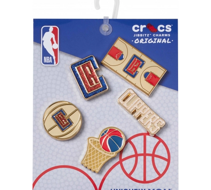 Metal Crocs Jibbitz Nba Los Angeles Clippers 5 Pack