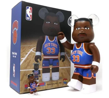 BE@RBRICK Patrick Ewing 100% & 400% Medicom Toy NBA NEW YORK Basketball 