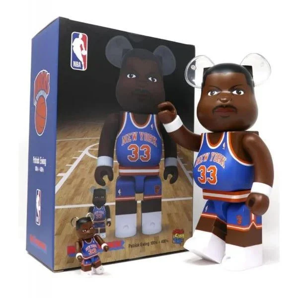 BE@RBRICK Patrick Ewing 100% & 400% Medicom Toy NBA NEW YORK Basketball 