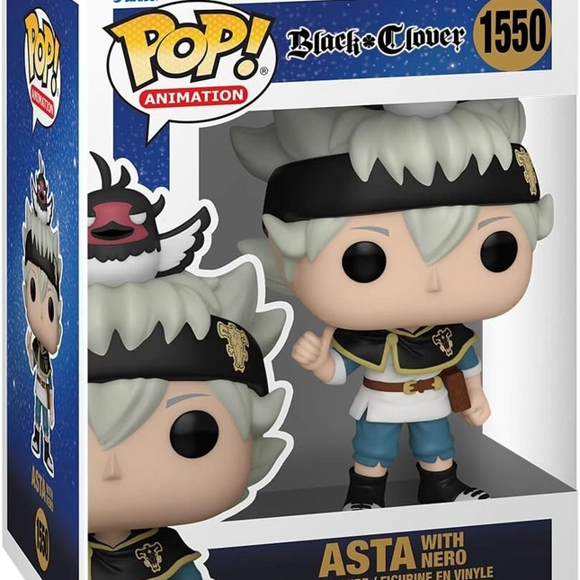 Funko Pop! Animation: Black Clover - Asta with Nero Vinyl Figure #1550 Free Case
