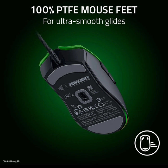 Razer Cobra Minecraft Edition - Lightweight Wired Gaming Mouse - 8500 DPI Sen...
