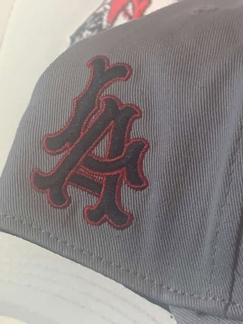 Los Angeles Angels '47 Clean Up adjustable hat in gray/red