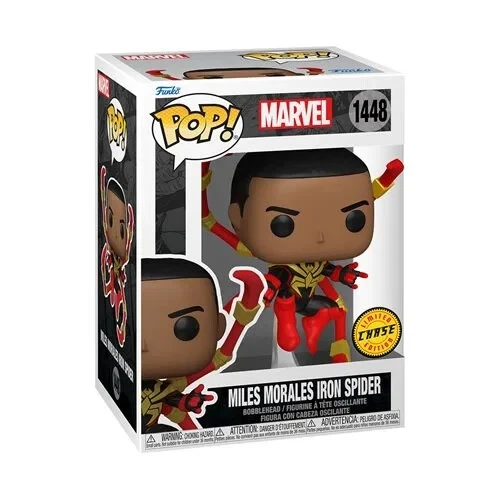 Miles morales iron spider #1448 (chase) Marvel Funko Pop! vinyl + free case