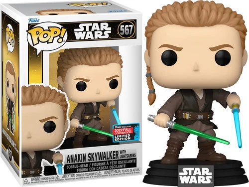 Funko Pop Vinyl Star Wars Anakin Skywalker with Lightsabers 567 NYCC 2022 Excl