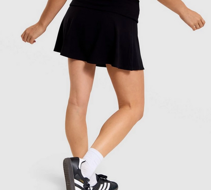 JUICY COUTURE BLACK Fold Down Skirt - LARGE