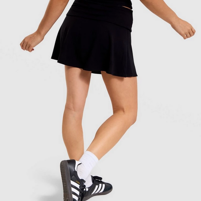 JUICY COUTURE BLACK Fold Down Skirt - LARGE