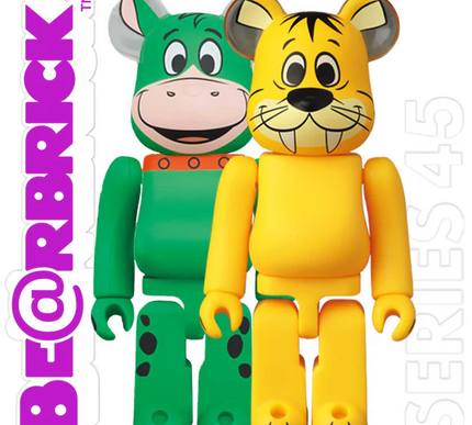 bearbrick series 45 flinstones set 100% bundle of 2