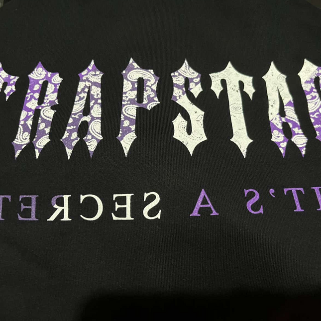 Trapstar Decoded Paisley Monochrome Edition Hoodie - Purple - Medium
