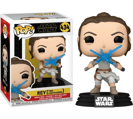 Brand New Rey (Two Lightsabers) 434 Star Wars Funko Pop Figure