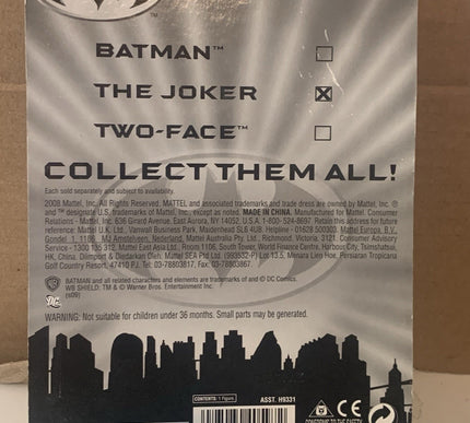 2008 JOKER Animated - BATMAN - SEALED on Card MATTEL figurine