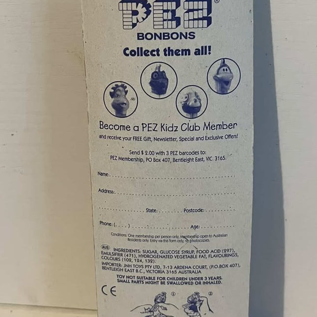 Vintage 1990's Pez-a-Saur Sealed 