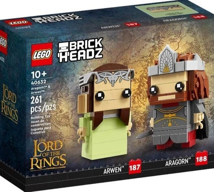 LEGO 40632 Brickheadz Aragorn & Arwen Set Lord of the Rings