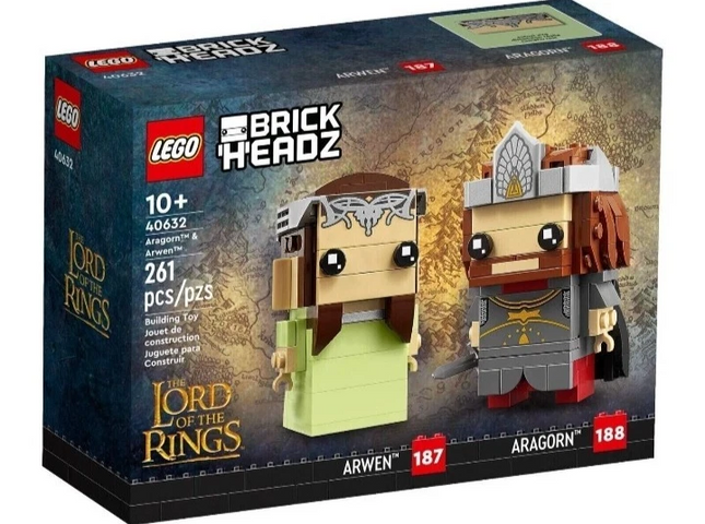 LEGO 40632 Brickheadz Aragorn & Arwen Set Lord of the Rings