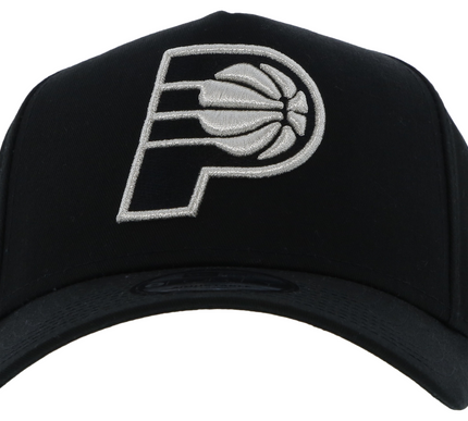 Indiana Pacers NBA Black White 9FIFTY A-Frame ADJUSTABLE CAP