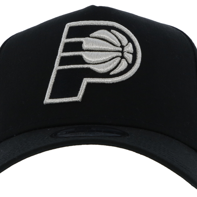Indiana Pacers NBA Black White 9FIFTY A-Frame ADJUSTABLE CAP