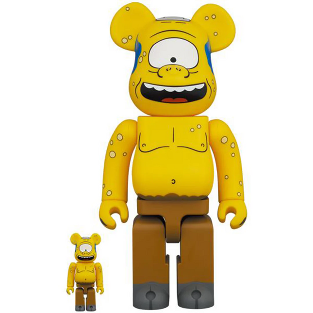 The Simpsons Cyclops Wiggum 100% 400% Bearbrick Medicom Toy Be@rbrick Yellow