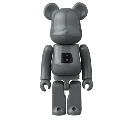 Medicom Toy BEARBRICK 100% Series 46 Basic Grey "B" Sealed