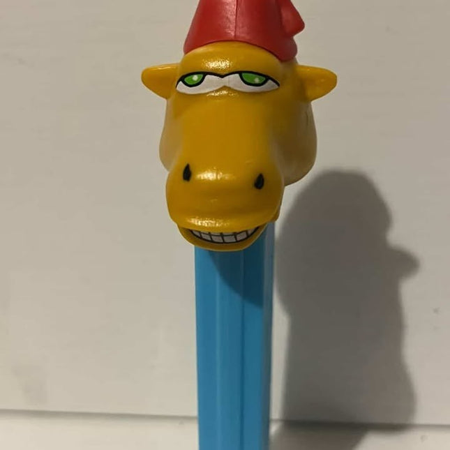 PEZ Crazy Animals Camel with Tan Head Red Fez Dark Blue Stem vintage 1990's