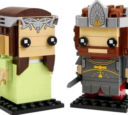 LEGO 40632 Brickheadz Aragorn & Arwen Set Lord of the Rings