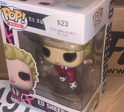 Ed sheeran #348 (diamond) Pop! vinyl music funko + free case (damage)