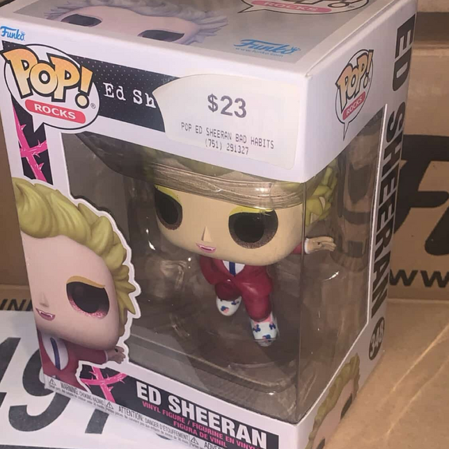 Ed sheeran #348 (diamond) Pop! vinyl music funko + free case (damage)