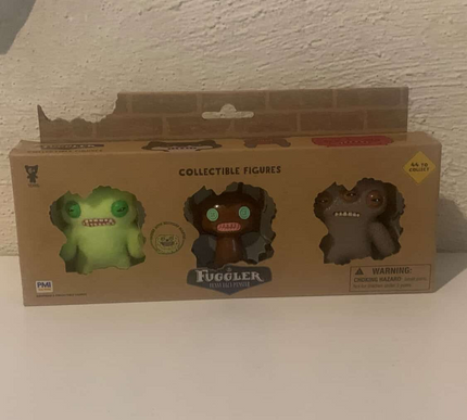 3 Pack Fuggler ULTRA RARE bat Funny Ugly Monster Collectible Figures