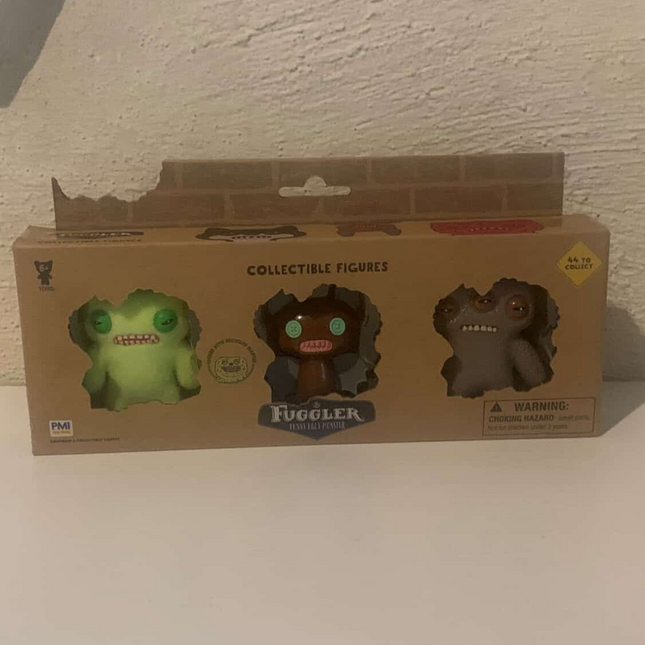 3 Pack Fuggler ULTRA RARE bat Funny Ugly Monster Collectible Figures