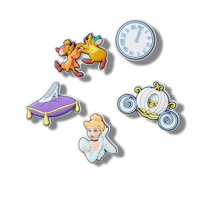 Crocs Jibbitz Disney Princess 5-Pack Shoe Charms – Cinderella Theme Set