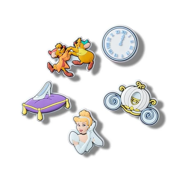 Crocs Jibbitz Disney Princess 5-Pack Shoe Charms – Cinderella Theme Set