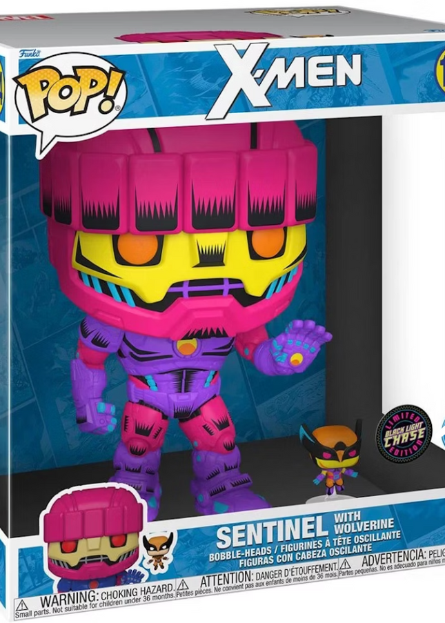 Sentinel #1054 SUPER SIZED 10"IN BLACK LIGHT  CHASE Marvel Funko Pop! vinyl 