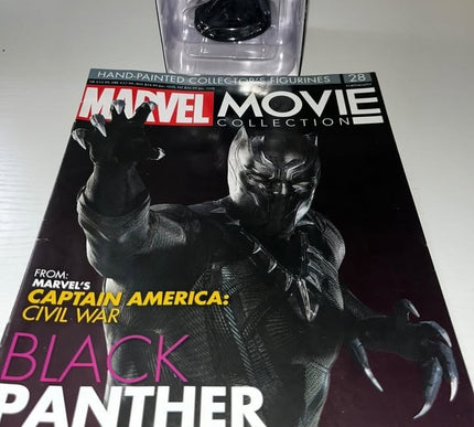 Black Panther #28  Marvel Movie Hand painted Eaglemoss figurine with magazine 