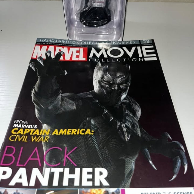 Black Panther #28  Marvel Movie Hand painted Eaglemoss figurine with magazine 