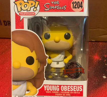 Young obeseus #1204 THE SIMPSONS "TV" Funko Pop! Vinyl Figure (damaged)