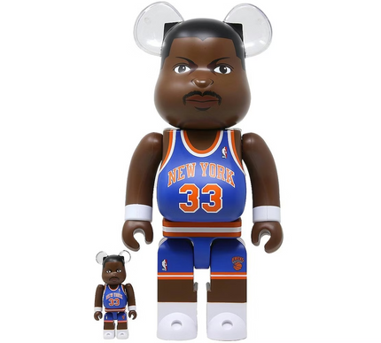 BE@RBRICK Patrick Ewing 100% & 400% Medicom Toy NBA NEW YORK Basketball 