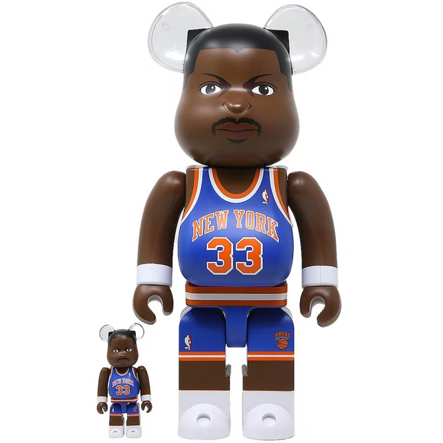 BE@RBRICK Patrick Ewing 100% & 400% Medicom Toy NBA NEW YORK Basketball 