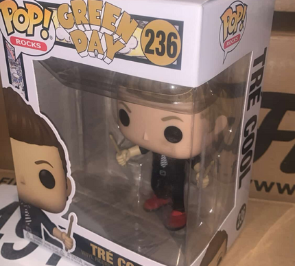 Tre cool #236 Pop! vinyl music funko + free case (damage)