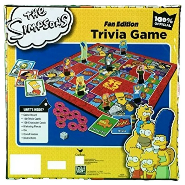 NEW The Simpsons Fan Edition 25th Anniversary Trivia Board Game Cardinal Sealed